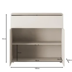 Meubella - Gideon - Dressoir - Beige - 100x40x93 cm