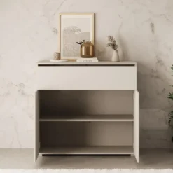 Meubella - Gideon - Dressoir - Beige - 100x40x93 cm
