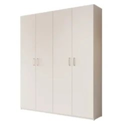 Meubella - Havron - Kledingkast 4 deurs - Wit - 178x42x211 cm