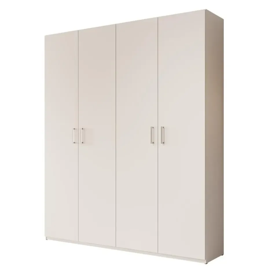 Meubella - Havron - Kledingkast 4 deurs - Wit - 178x42x211 cm