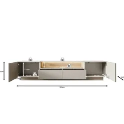 Meubella - Heath - TV-Meubel - Beige - 203x40x43 cm