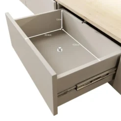 Meubella - Heath - TV-Meubel - Beige - 203x40x43 cm