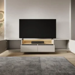 Meubella - Heath - TV-Meubel - Beige - 203x40x43 cm