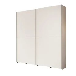 Meubella - Helvar - Kledingkast met schuifdeuren - Wit - 200x39x211 cm