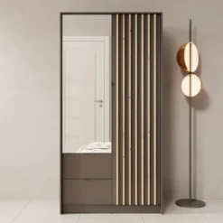 Meubella - Kavalli - Kledingkast met 2 deuren - Zwart - 102x55x201 cm