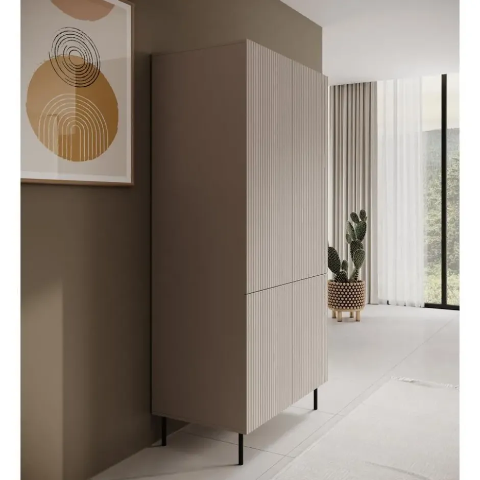Meubella - Kledingkast Alex - Beige - 90 cm