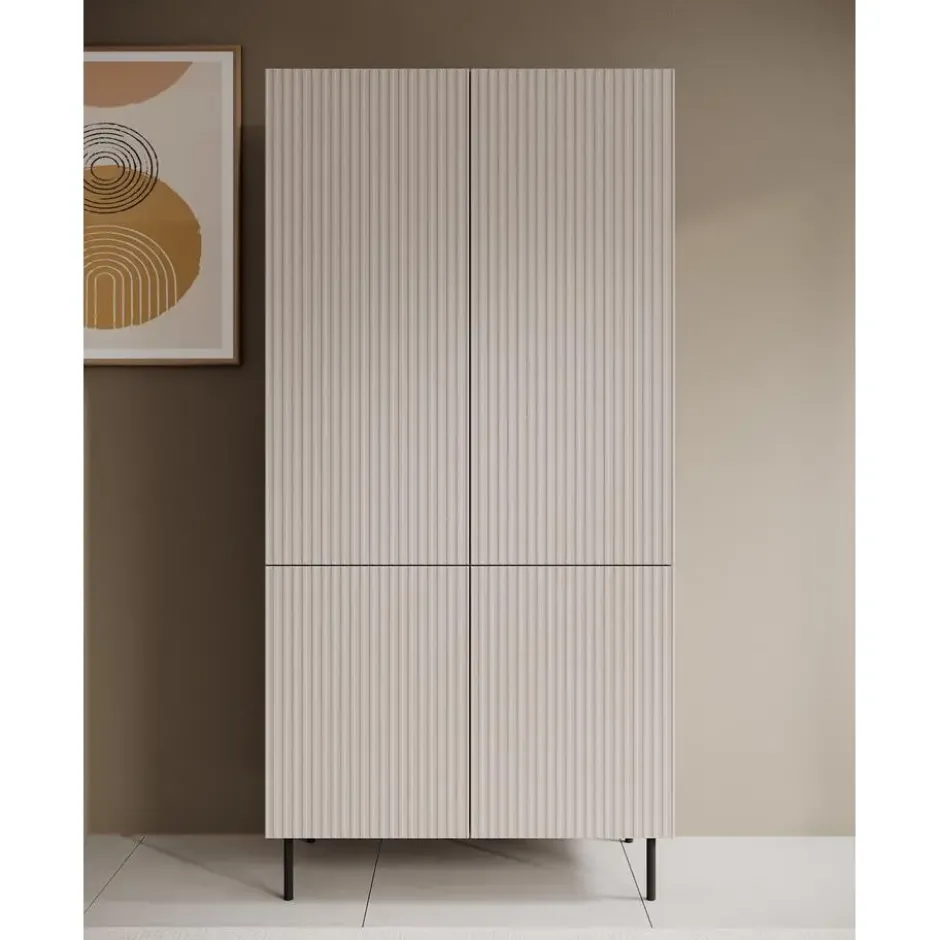 Meubella - Kledingkast Alex - Beige - 90 cm