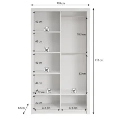 Meubella - Kledingkast Blake - Mat Zwart - 120 cm