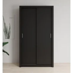 Meubella - Kledingkast Blake - Mat Zwart - 120 cm