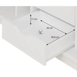 Meubella - Kledingkast Blake - Mat Zwart - 250 cm - Met spiegel