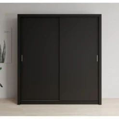 Meubella - Kledingkast Blake - Mat Zwart - 200 cm