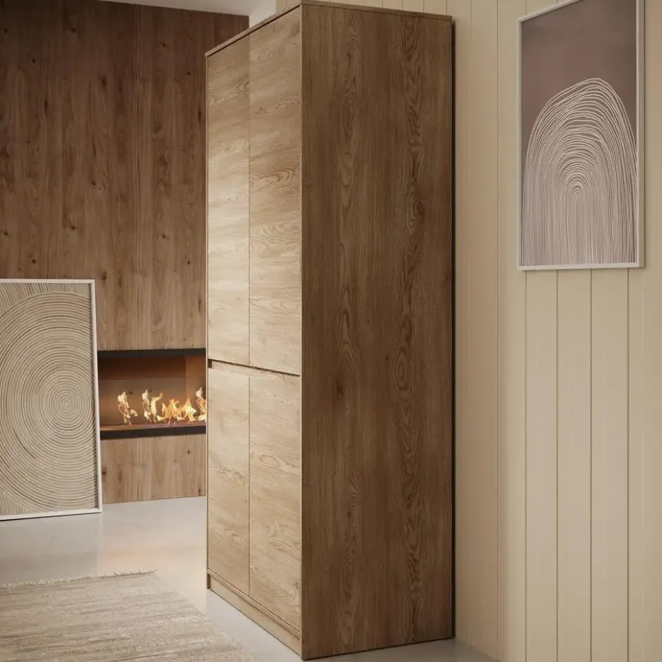 Meubella - Kledingkast Cuarto - Eiken - 91 cm