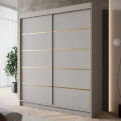 Meubella - Kledingkast Eagle - Beige - 180 cm