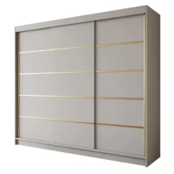 Meubella - Kledingkast Eagle - Beige - 250 cm