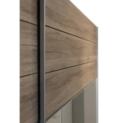 Meubella - Kledingkast Gina - Eiken - 270 cm - Met spiegel