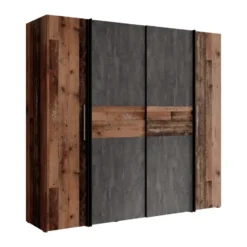 Meubella - Kledingkast Kassel - Old wood - Grijs - 200 cm