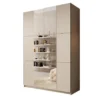 Meubella - Kledingkast Landon - Beige - 150 cm - Met spiegel
