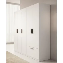 Meubella - Kledingkast Lillian - Wit - 225 cm