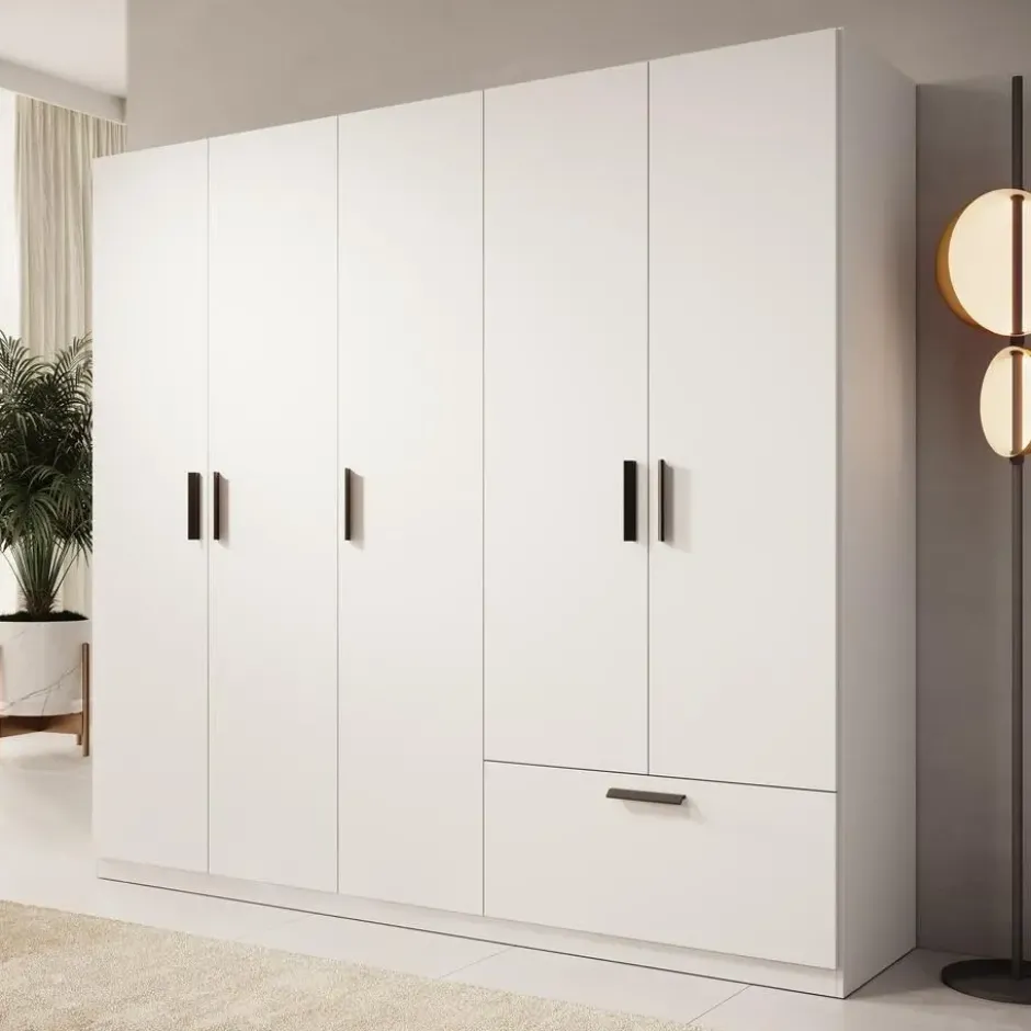 Meubella - Kledingkast Lillian - Wit - 225 cm