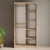 Meubella - Kledingkast Luxor - Zwart - Eiken - 100 cm