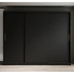 Meubella - Kledingkast Mandalin - Zwart - 250 cm