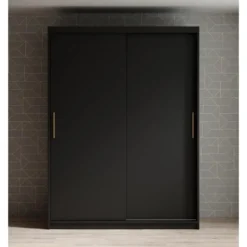 Meubella - Kledingkast Mandalin - Zwart - 150 cm