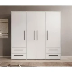 Meubella - Kledingkast Mayen - Wit - 206 cm