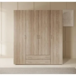 Meubella - Kledingkast Serra - Licht eiken - 160 cm