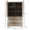 Meubella - Kledingkast Xiano - Beige - 103 cm