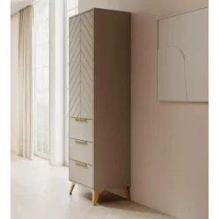 Meubella - Kledingkast Xiano - Beige - 53 cm