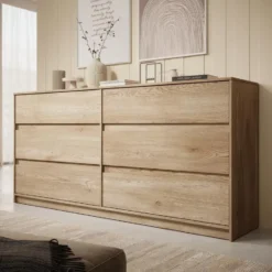 Meubella - Ladekast Cuarto - Eiken - 181 cm