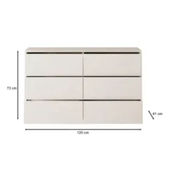 Meubella - Ladekast Gideon - Wit - 120 cm