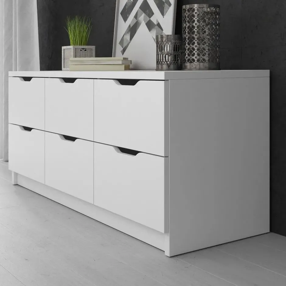 Meubella - Ladekast Kennedy - Wit - 120 cm