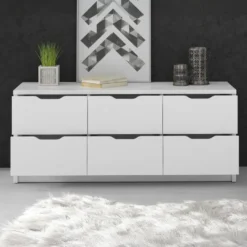 Meubella - Ladekast Kennedy - Wit - 120 cm