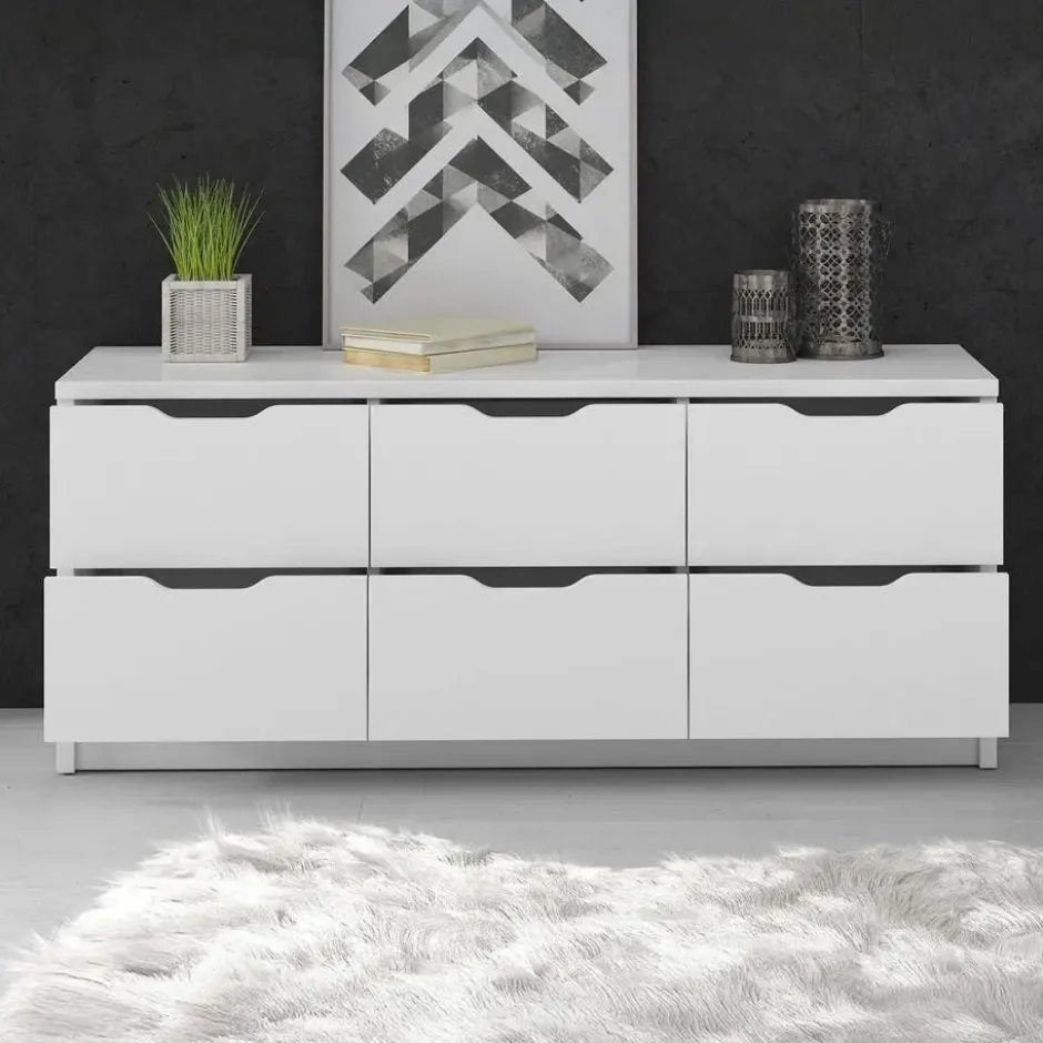 Meubella - Ladekast Kennedy - Wit - 120 cm