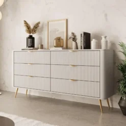 Meubella - Ladekast Lima - Beige - 163 cm
