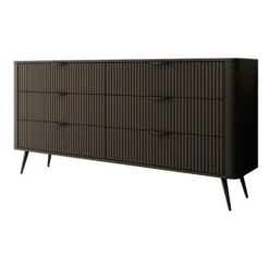 Meubella - Ladekast Lima - Zwart - 163 cm