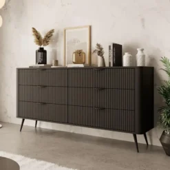 Meubella - Ladekast Lima - Zwart - 163 cm