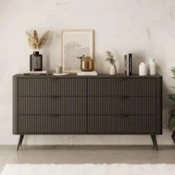 Meubella - Ladekast Lima - Zwart - 163 cm