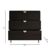 Meubella - Ladekast Monor - Zwart eiken - 100 cm