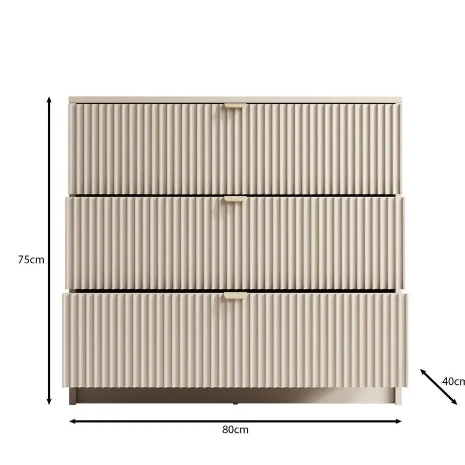Meubella - Ladekast Tavares - Beige - 80 cm