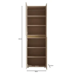 Meubella - Lombok - Kledingkast met 4 deuren - Groen - 60x42x184 cm