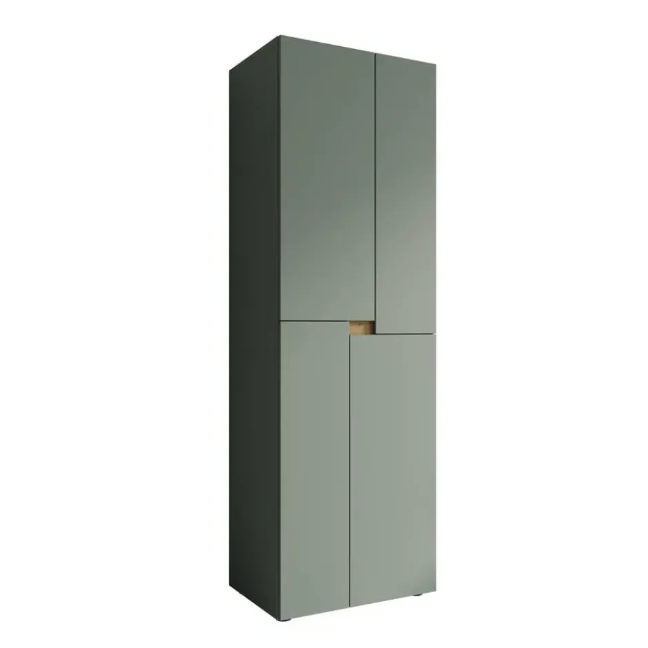 Meubella - Lombok - Kledingkast met 4 deuren - Groen - 60x42x184 cm