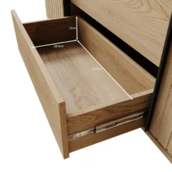 Meubella - Loro - Dressoir - Eikenpatroon - 196x82x40 cm