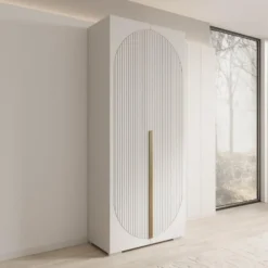 Meubella - Mayfair - Kledingkast 2-deurs - Wit - 100x47x237 cm