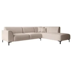 Meubella - Moana - Hoekbank 4-zits - Stof beige - Rechts