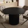 Meubella - Modena - Eetkamertafel - Zwart - 120x120x76 cm
