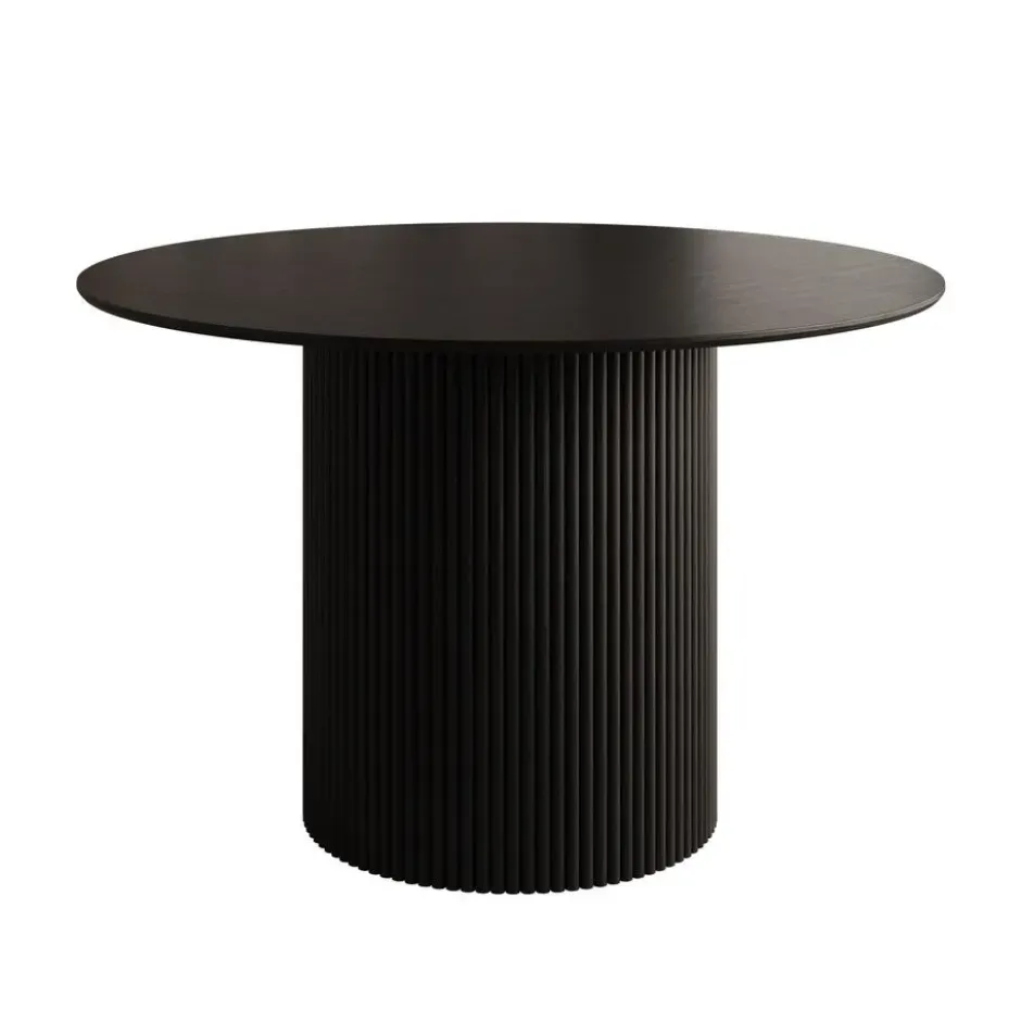 Meubella - Modena - Eetkamertafel - Zwart - 120x120x76 cm