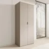 Meubella - Montclair - Kledingkast 2-deurs - Beige - 90x53x215 cm