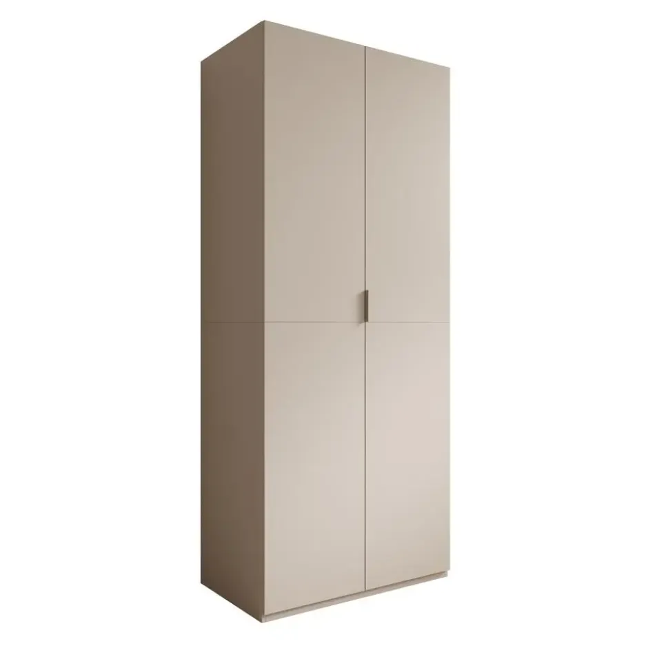 Meubella - Montclair - Kledingkast 2-deurs - Beige - 90x53x215 cm